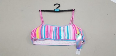 125 X BRAND NEW PRIMARK MULTI COLOURED BIKINI TOPS IN RATIO SIZES 6-16 RRP €7.00 (TOTAL RRP €875.00) IN 2 BOXES