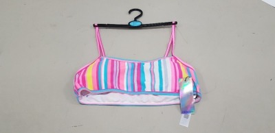 125 X BRAND NEW PRIMARK MULTI COLOURED BIKINI TOPS IN RATIO SIZES 6-16 RRP €7.00 (TOTAL RRP €875.00) IN 2 BOXES