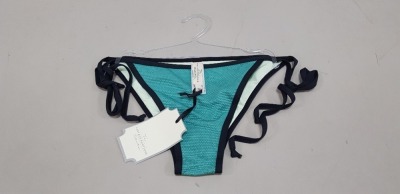 150 X BRAND NEW THE VINTAGE BOUTIQUE COLLECTION CONTRAST BIKINI BOTTOMS IN GREEN IN SIZE 36