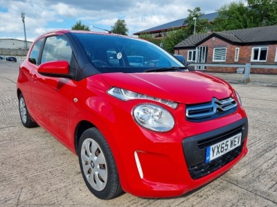 RED CITROEN C1 FEEL. Reg : YX65 WEV Mileage : 52400 Details: ENGINE SIZE: 998CC, 2 KEYS, WITH V5, MOT UNTIL 08/09/2022, AIR CON, TOUCH SCREEN MEDIA