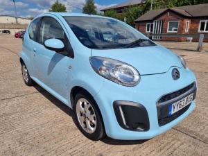 BLUE CITROEN C1 EDITION. Reg : YY63 BXG Mileage : 49558 Details: ENGINE SIZE: 998CC, WITH 2 KEYS, WITH V5, MOT UNTIL 07/02/2023, AIR CON