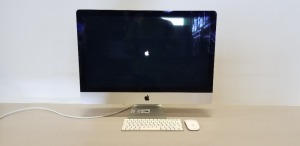 IMAC (RETINA 5K, 27-INCH, LATE 2015) - SERIAL NUMBER: C02T91UHGG7N WITH POWER CABLE. APPLE KEYBOARD & MOUSE