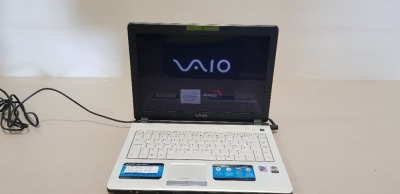 SONY FJFM LAPTOP WITH CHARGER (NOTE: DATA WIPED NO OS)