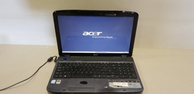 ACER 5738 LAPTOP WITH CHARGER (NOTE: DATA WIPED NO OS)