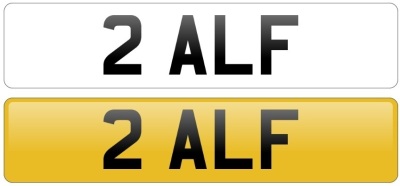 CHERISHED NUMBER PLATE 2 ALF RETENTION CERTIFICATE