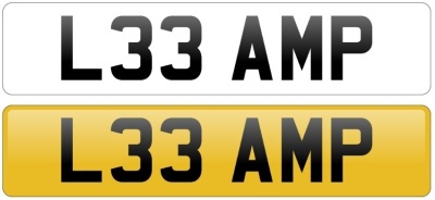 CHERISHED NUMBER PLATE L33 AMP RETENTION CERTIFICATE