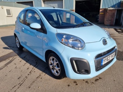 BLUE CITROEN C1 EDITION 3 DOOR HATCHBACK REG: YY63 YHX MILEAGE : 48,336 ENGINE SIZE 998CC 5 SPEED MANUAL PETROL 2 KEYS, WITH V5, MOT UNTIL 7/3/2023 AIR CON