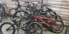 MIXED TRADE LOT OF 5 BIKES CONTAINING , SCAR VIBE BMX BIKE , MUDDYFOX TEMPO 200 BIKE , JAMIS DURANGO BIKE , VIKING CARBON FIBRE COLOURED BIKE , AND MEIA BMX BIKE