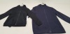 50 X BRAND NEW ZIP THROUGH SWEATSHIRTS IN NAVY AND BLACK SIZE 8-9 YEARS, 9-10 YEARS AND 15-16 YEARS