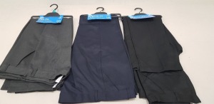 30 PIECE MIXED KIDS PACKS OF 2 F&F TROUSER LOT IN VARIOUS STYLES SIZE 15-16 YEARS AND 1 X 14-15 YEARS