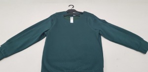 28 X BRAND NEW F&F KIDS COTTON RICH GREEN SWEATSHIRTS AGE 10-11 YEARS