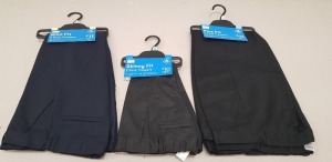 40 X BRAND NEW F&F KIDS TROUSERS IN NAVY AND GREY AGE 3-4 YEARS, 7-8 YEARS AND 5-6 YEARS ETC