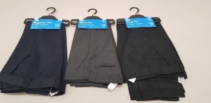 26 X BRAND NEW F&F KIDS TROUSERS IN NAVY AND GREY AGE 7-8 YEARS AND 8-9 YEARS