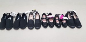 40 X BRAND NEW F&F KIDS SCHOOL SHOES IN VARIOUS STYLES AND SIZES