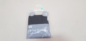 40 X F&F 2 PACK BRAND NEW F&F CYCLING SHORTS AGE 3-4 YEARS