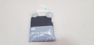40 X F&F 2 PACK BRAND NEW F&F CYCLING SHORTS AGE 3-4 YEARS