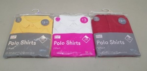 60 X BRAND NEW F&F KIDS POLO SHIRTS IN VARIOUS COLOURS AND SIZES