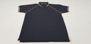 74 X BRAND NEW PAPINI POLO SHIRTS IN BLACK / GOLD SIZE XS AND S