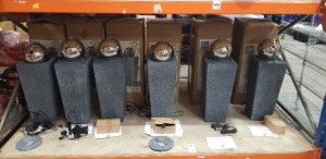 6 X PREMIER GARDEN THE OUTDOOR LIVING TOWER WATER FEATURES CAT NO: DC203165 - IN A FULL BAY - NOTE THESE ARE CUSTOMER RETURNS