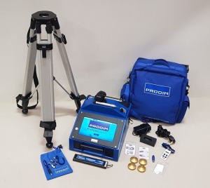PRODIM PROLINER 8 X - DIGITAL TEMPLATE MACHINE SER. NO. 8X-0584 - COMPLETE WITH TRIPOD, CHARGER & POWER LEAD, SPARE BATTERY, CARRY BAG & ACCESSORIES