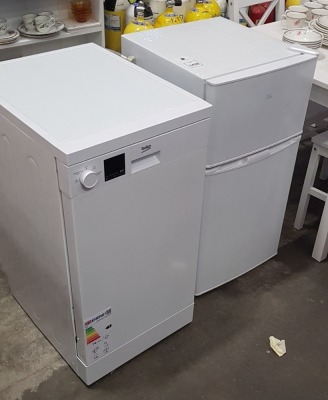 BEKO SLIMLINE DISHWASHER DVS04X20W PLUS A EGL FRIDGE / FREEZER