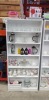 2 X LARGE WHITE 6 SHELF BOOKCASES FILLED WITH A VARIETY OF 150+ KITCHEN CROCKERY AND STORAGE ITEMS (SEE IMAGE) - 2