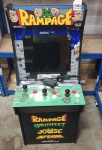 1 X MIDWAY CLASSIC ARCADE RAMPAGE- GAUNTLET-JOUST- DEFENDER - PLEASE NOTE THIS IS NOT TESTED AND ITS CUSTOMER RETURN ( 6657 RAMPAGE )