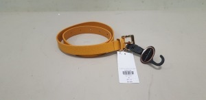 150 X BRAND NEW DOROTHY PERKINS MUSTARD BELTS SIZE SMALL RRP £5.00 (TOTAL RRP £750.00)