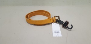 150 X BRAND NEW DOROTHY PERKINS MUSTARD BELTS SIZE SMALL RRP £5.00 (TOTAL RRP £750.00)