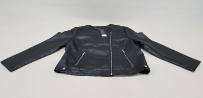 6 X BRAND NEW DOROTHY PERKINS FAUX LEATHER JACKETS UK SIZE 22 RRP £35.00 (TOTAL RRP £210.00)