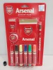 288 X BRAND NEW ARSENAL ACTIVITY PACK TO INCLUDE PENCIL /PENCIL SHARPENER / ERASER/ NOTE PAD/ AND 6 FELT TIP MARKERS - COMES IN 3 LARGE BOXES