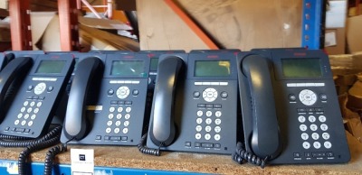 39 X AVAYA OFFICE TELEPHONES (USED - GOOD CONDITION) - ON 2 SHELVES (TOP / BOTTOM)