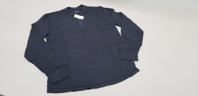 9 X BRAND NEW GAP BUTTONED LONG SLEEVED T SHIRTS IN BLACK SIZE XL RRP £29.95 (TOTAL RRP £269.55)