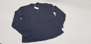 8 X BRAND NEW GAP BUTTONED LONG SLEEVED T SHIRTS IN BLACK SIZE LARGE RRP £29.95 (TOTAL RRP £239.60)