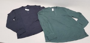16 X BRAND NEW GAP BUTTONED LONG SLEEVED T SHIRTS IN BLACK AND GREEN SIZE SMALL AND XS RRP £29.95 (TOTAL RRP £479.20)