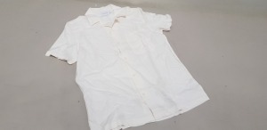 30 X BRAND NEW TOPMAN CREAM BUTTONED SHIRTS SIZE SMALL