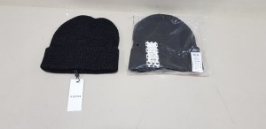 22 X BRAND NEW PIECES BLACK BEANIE HATS IN ONE SIZE RRP £12.00 (TOTAL RRP £264.00)