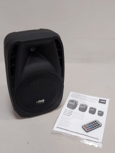 2 X BRAND NEW IMG STAGELINE PAK-8DMP ACTIVE SPEAKER SYSTEM WITH MP3 PLAYER, TUNER & BLUETOOTH RECEIVER