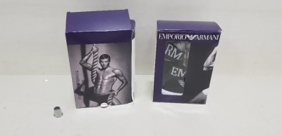 16 X PACKS OF 3 EMPORIO ARMANI UNDERWEAR SIZE MEDIUM (PLEASE NOTE BOX MAY BE SLIGHTY DAMAGED)