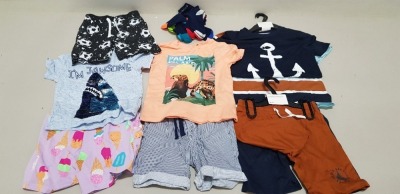 30 PIECE MIXED KIDS CLOTHING LOT CONTAINING UNDERWEAR, SHORTS AND TOPS ETC