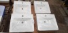 4 X BRAND NEW IDEAL SQUARE BASINS IN WHITE - IN VARIOUS SIZES