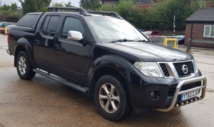 BLACK NISSAN NAVARA TEKNA DCI. ( DIESEL ) Reg : YT63ZJX, Mileage : 89,342 Details: FIRST REGISTERED 30/9/2013 6 SPEED MANUAL DIESEL PICKUP TRUCK 2488CC NO V5 OR MOT 1 KEY