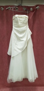 1 X JUST FOR YOU WEDDING DRESS (NO SIZE STATED)