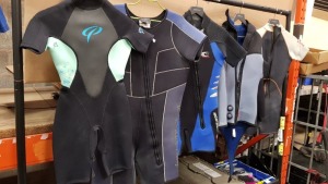 11 X SCUBA DIVING WET SUITS IE URBAN, DELTA FLEX AND MERES IN VARIOUS SIZES (EX-HIRE)