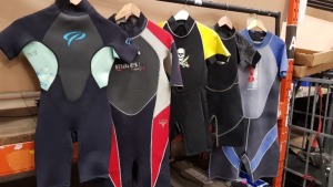 11 X SCUBA DIVING WET SUITS IE OCEAN PRO, NALU AND URBAN BEACH IN VARIOUS SIZES (EX-HIRE)