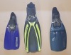 10 X SCUBA DIVING FINS IE AQUALUNG, TUSA AND TYPHOON IN VARIOUS COLOURS AND SIZES (EX-HIRE)