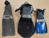 10 X SCUBA DIVING FINS IE TRITION AND BEAVER IN VARIOUS COLOURS AND SIZES (EX-HIRE)