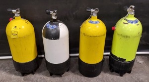 4 X CANARY DIVERS CANISTERS OF BREATHING AIR - 342 BAR