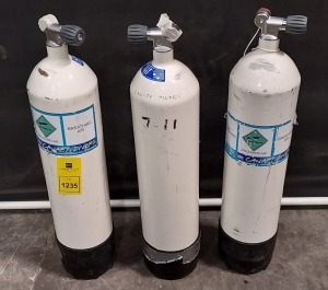 3 X BREATHING AIR CANISTERS IN 232 BAR