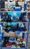 4 X FULL SHELVES OF SCUBA EQUIPMENT I.E ULTRASONIC THICKNESS GAUGE, CHEM LIGHTS, BEUCHAT HARPOON GUN, GLOVES, KNIFES AND GOGGLES ETC